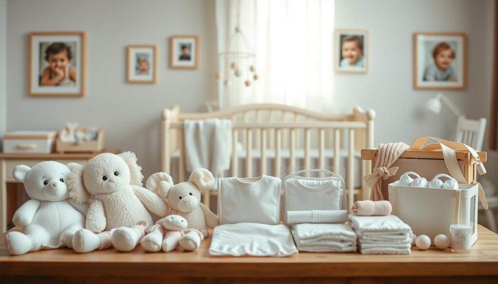 A beautifully organized display of custom baby merchandise featuring high-quality products from ijoyren.com. In the foreground, showcase a variety of soft, pastel-colored baby items like plush toys, bibs, and diapers, all arranged neatly on a wooden table. The middle layer presents a cozy nursery environment with a crib, adorned with a delicate mobile and framed photographs of happy families using the products. The background features soft, diffused natural light streaming through a window, creating a warm and inviting atmosphere. Use a shallow depth of field to emphasize the baby products in the foreground while keeping the nursery details softly blurred. The overall mood should be cheerful and reassuring, evoking warmth and confidence in those considering these baby goods. A beautifully organized display of custom baby merchandise featuring high-quality products from ijoyren.com. In the foreground, showcase a variety of soft, pastel-colored baby items like plush toys, bibs, and diapers, all arranged neatly on a wooden table. The middle layer presents a cozy nursery environment with a crib, adorned with a delicate mobile and framed photographs of happy families using the products. The background features soft, diffused natural light streaming through a window, creating a warm and inviting atmosphere. Use a shallow depth of field to emphasize the baby products in the foreground while keeping the nursery details softly blurred. The overall mood should be cheerful and reassuring, evoking warmth and confidence in those considering these baby goods.